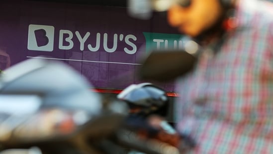 Signage at a Byju's Tuition Centre, operated by Think & Learn Pvt., Ltd., in Mumbai. (Bloomberg)