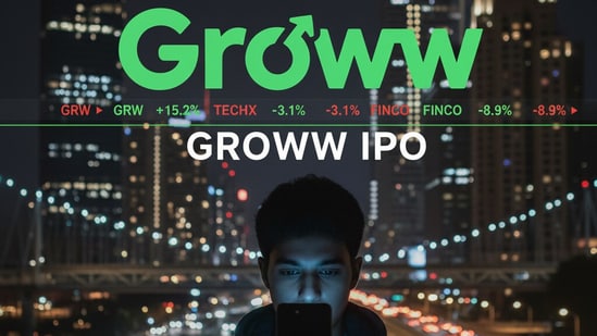 Groww's valuation is seen at  ₹61,735 crore in the IPO, as against  ₹58,500 crore in July 2025. That's about 30 times earnings for the fiscal year ended 31 March 2025—meaning, the company wants investors to pay  ₹30 for every rupee it earns. (AI Image)