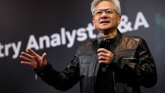 Nvidia CEO Jensen Huang. Nvidia is a founding member of India Deep Tech Alliance that seeks to attract funding for local deeptech startups. (Reuters)