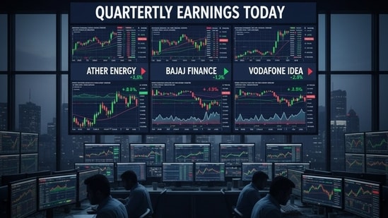 Ather Energy, Bajaj Finance, Emami, ONGC and Vodafone idea are among the companies declaring their Q2 FY26 earnings today, 10 November 2025.