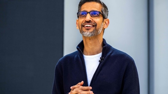 Google doubles down on India AI opportunity with plan to fund local AI startups| Business News India-born Google CEO Sundar Pichai. Google is investing $15 billion to build a 1 GW AI data centre in India, and is offering Google Gemini for free to some Reliance Jio users. (AFP)