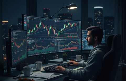 The market's night shift runs unseen and relentless, building value for those patient enough to let it work. (AI Image)