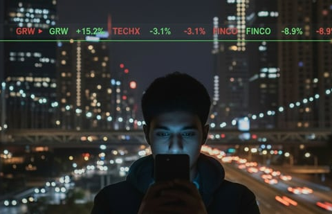 India's retail investors buying more stock that foreign investors are selling. Still, the stock market is trending downwards. (AI Image)