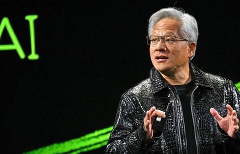 Nvidia CEO Jensen Huang. At the end of October, Nvidia had $60.6 billion in cash, up from $13.3 billion in early 2023. (AFP)