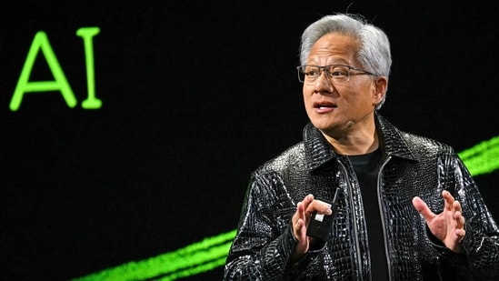 Nvidia CEO Jensen Huang. At the end of October, Nvidia had $60.6 billion in cash, up from $13.3 billion in early 2023. (AFP)
