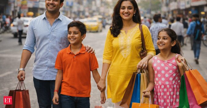 India set to move into upper-middle-income group by 2030 & join China: SBI ET logo