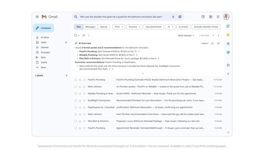 Gmail is no longer just managing email—Google is betting on Gemini interpreting intent, relevance, and priority on your behalf. (HT)