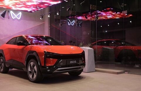 Mahindra tractor sales grow faster than SUVs| Business News The Mahindra BE 6 on display at a new dealership.