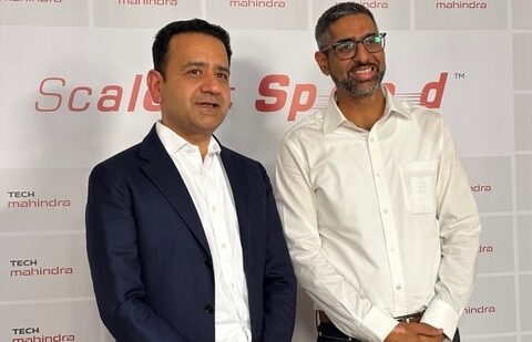 Tech Mahindra CEO Mohit Joshi and CFO Rohit Anand. (Tushar Deep Singh/HT)