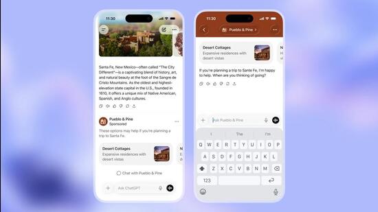 OpenAI makes it clear that ads will not appear in conversations when a user is talking to ChatGPT about sensitive subjects. (Official photo)