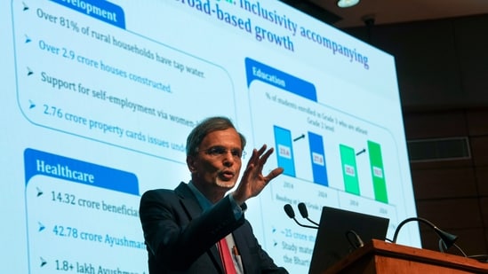 Policy dynamism and purposeful, governance reinforce this backdrop” CEA V Anantha Nageswaran writes in his preface to the survey, (PTI)