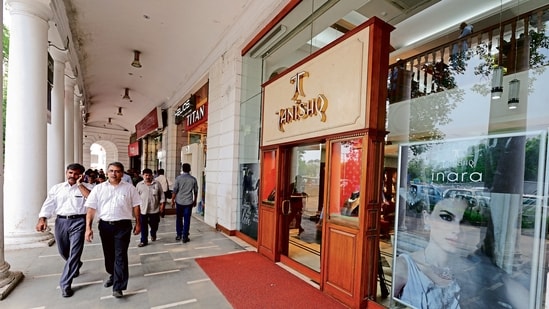 A Tanishq store in New Delhi. Titan's jewellery business, housed under its  Tanishq brand, accounts for 85% of its revenue. (Mint)