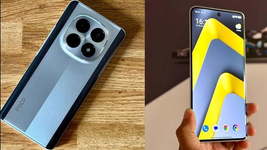 The Poco M8 validates Xiaomi’s strategy of having Poco and Redmi play in the same price bands. (Vishal Mathur | HT Photo)