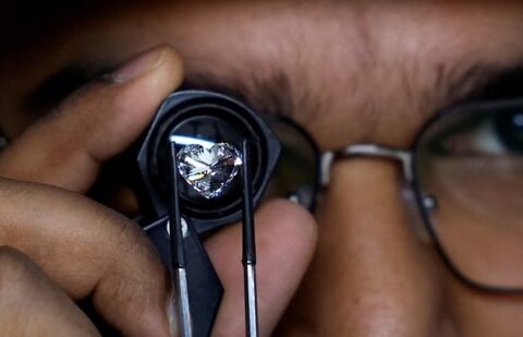 India processes ~90% of the world’s polished diamonds by volume, making it the central artery of the global trade. (Reuters)