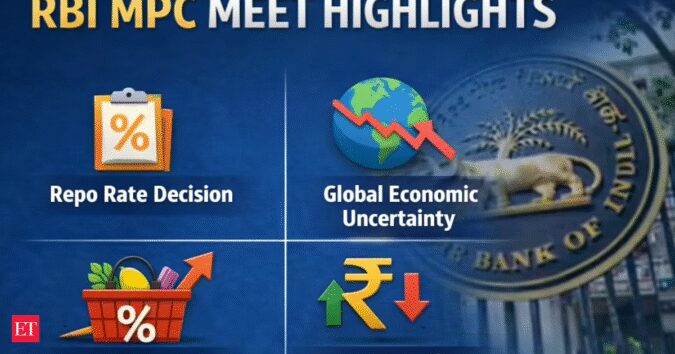 RBI MPC Meet Highlights: Governor on repo rate, inflation, rupee and exports, key points explained ET logo