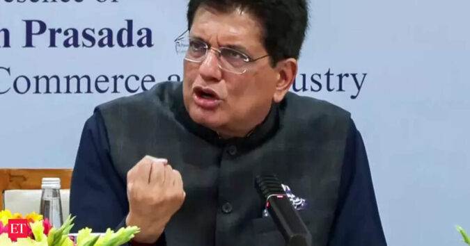 Commerce minister Piyush Goyal says India has concluded nine free trade agreements covering 38 nations ET logo