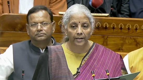 Earlier, the Finance Minister of India, Nirmala Sitharaman, proposed introducing a dedicated  ₹10,000-crore SME growth fund to create future jobs and incentivise enterprises based on select criteria. (Sansad TV/ANI Video Grab)