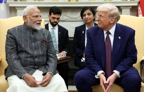 Prime Minister Narendra Modi and US President Donald Trump at the White House in Washington, DC. (Reuters)