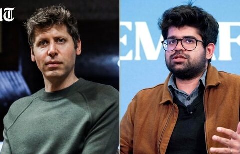 Absurd Altman, Absent Aravind | Hindustan Times OpenAI CEO Sam Altman and Perplexity AI founder Aravind Srinivas. (HT)