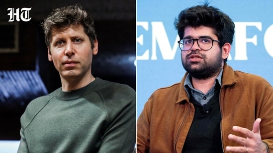 OpenAI CEO Sam Altman and Perplexity AI founder Aravind Srinivas. (HT)