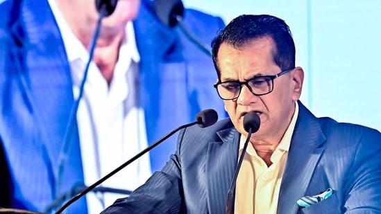 Ex-NITI Aayog CEO Amitabh Kant on Budget| Business News Former G20 sherpa & former Niti Aayog CEO Amitabh kant addresses an event (ANI/File)