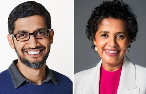 Net worth of 5 Indian-origin CEOs leading multibillion-dollar US companies Google CEO Sundar Pichai (L), Flex CEO Revathi Advaithi (R). (LinkedIn)