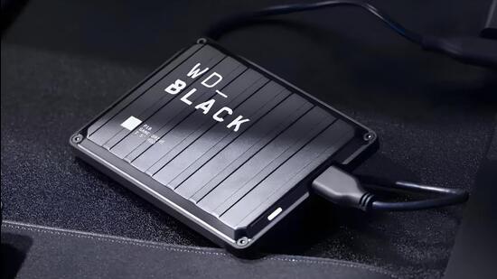 The WD_Black P10 Game Drive keeps things simple with a 2.5-inch hard drive, in an industrial design casing. (Vishal Mathur| HT Photo)