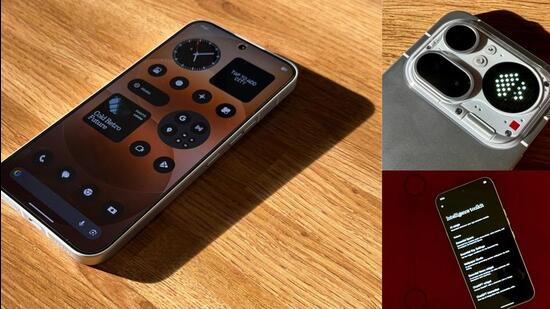 The aluminium unibody, which Nothing says is aircraft-grade, looks good and feels equally as good to hold. (Vishal Mathur | HT Photo)