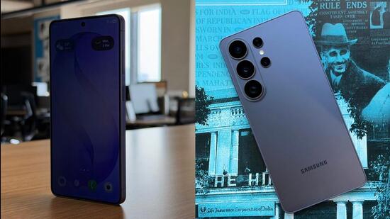 This is the world’s first phone with a Privacy Display built at a hardware level. (Vishal Mathur/ HT Photo)