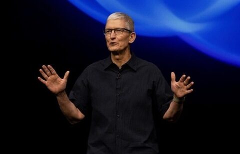 Tim Cook, during a visit to India in 2023, told HT that the company’s environmental goals for 2030 are “non-negotiable”. (File Photo/Reuters)