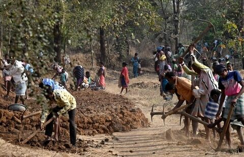 IMF slightly upgrades GDP growth projection for India in 2026-27| India News Road construction on at Balapur Dolkarpada village in Maharashtra's Palghar district. (AFP Photo)