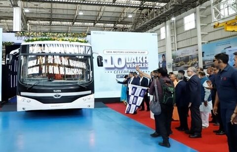 Tata Motors CV hits millionth vehicle milestone at Lucknow plant| Business News Tata Motors millionth vehicle at Lucknow is a zero-emission electric bus.