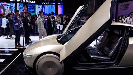 The Tesla Cybercab. The Tesla Compact SUV is likely to feature a single electric motor instead of two powered by a smaller battery, which would mean a shorter driving range. (Reuters)