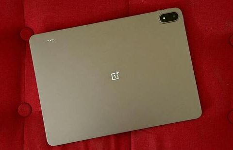 The OnePlus Pad 4, photographed here in a rare Dune Glow colour that gives bronze hues as light reflects off it. (HT photo | Vishal Mathur)