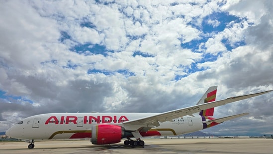 Air India’s first retrofitted Boeing B787-8 lands in Delhi| India News The plane at San Bernardino in the US before take-off for Delhi. (Photo: Air India)