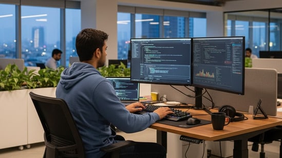 Indian IT firms face subdued fourth quarter as Iran war, AI concerns persist| Business News India's $315 billion IT sector, employing about 5.9 million people, last reported double-digit revenue growth in March 2023 quarter. (AI Image)