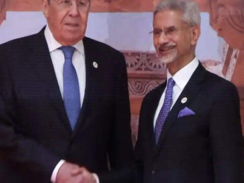 EAM Jaishankar welcomes Russian FM Sergey Lavrov at BRICS Foreign Ministers’ meeting ET logo