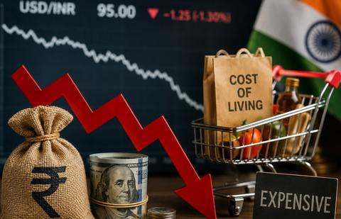 The falling rupee is increasing the cost of living for consumers