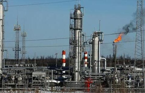 A natural gas processing plant. (Reuters File)