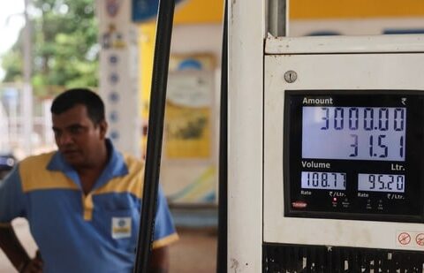Newly increased fuel prices are displayed at a petrol pump in Malvan. (REUTERS)
