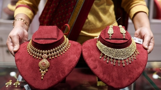 In Delhi, gold was priced at  ₹1,62,858 per 10 grams on Wednesday, up from  ₹1,53,520 on May 12 and  ₹1,51,871 on May 7. (File Image/REUTERS)