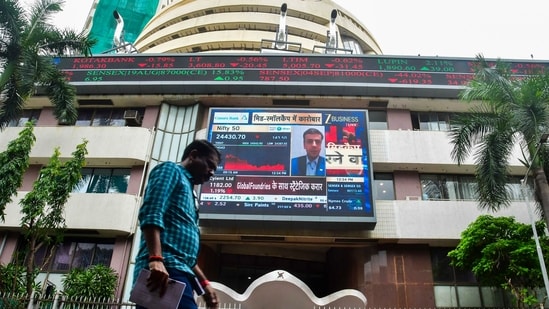 The BSE Sensex opened at 74,989.84, gaining 380.86 points or 0.51 per cent in early trade. (PTI)