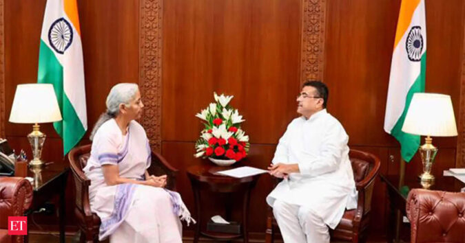 FM Sitharaman discusses ways to boost growth with Bengal CM
