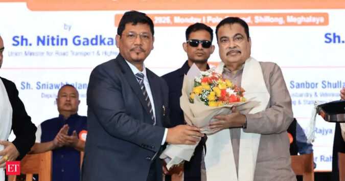 Major boost to Meghalaya’s infrastructure as Nitin Gadkari lays foundation stones of 6 National Highway projects ET logo