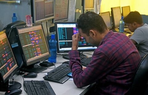 A share broker reacts as Sensex and Nifty prices plummet in Kolkata. (ANI)