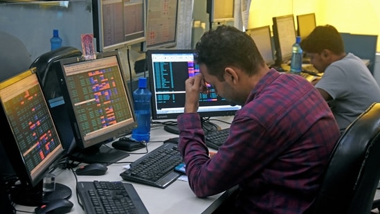 A share broker reacts as Sensex and Nifty prices plummet in Kolkata. (ANI)