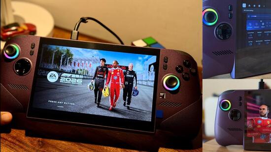 The MSI Claw 8 EX AI+ gaming handheld is powered by Intel’s latest Arc G3 Extreme chip. (Vishal Mathur | HT Picture)