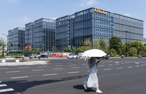 Hangzhou-based Alibaba is cheaper than comparable U.S. tech stocks, measured by forward price-to-earnings ratio.