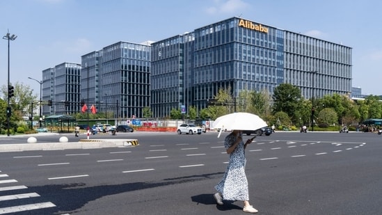 Hangzhou-based Alibaba is cheaper than comparable U.S. tech stocks, measured by forward price-to-earnings ratio.