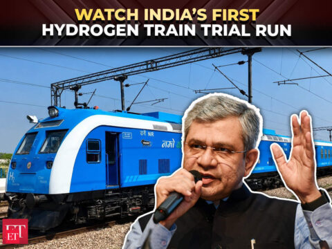 India’s first hydrogen-powered train successfully completes trial run between Delhi & Jind - The Economic Times Video